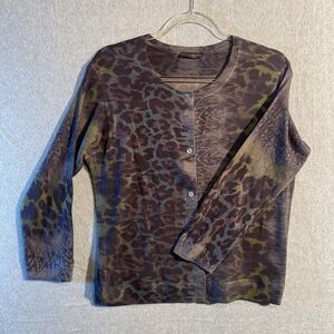 Nally & Millie Cardigan, Women's Animal Print (See Photos For Measurements)‎